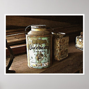 Paint Cans Still Life Poster