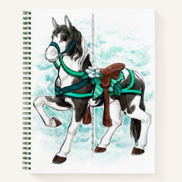 Paint Carousel Horse Notebook Notizblock