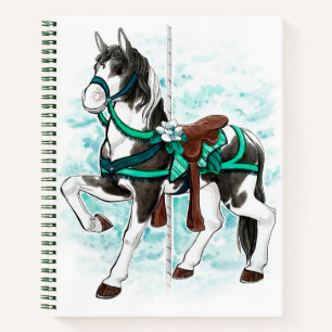 Paint Carousel Horse Notebook Notizblock