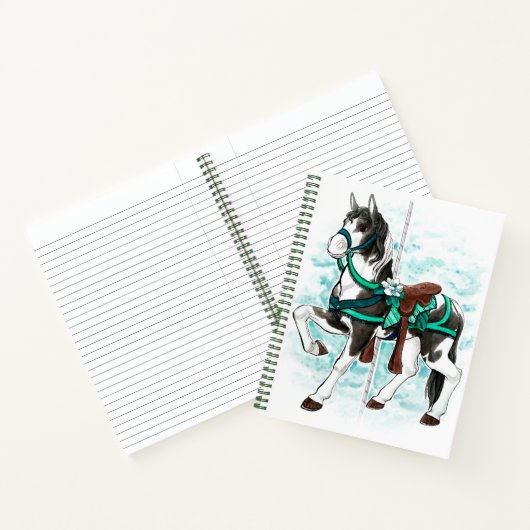 Paint Carousel Horse Notebook Notizblock (Innenseite)