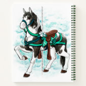 Paint Carousel Horse Notebook Notizblock (Rückseite)