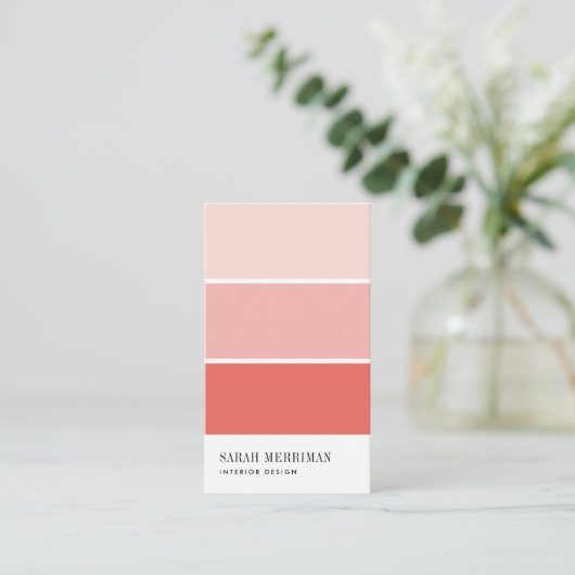 Paint Chip | Editierbare Farben - Designer Visitenkarte (Stehend Vorderseite)