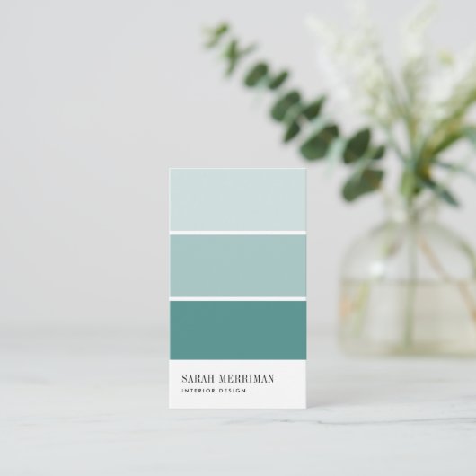 Paint Chip | Editierbare Farben - Designer Visitenkarte (Stehend Vorderseite)