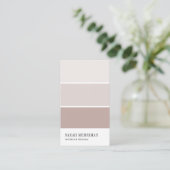 Paint Chip | Rosen Taupe Zuhause Interior Design Visitenkarte (Stehend Vorderseite)
