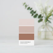 Paint Chip | Warme Terracotta Zuhause - Räume Desi Visitenkarte (Stehend Vorderseite)