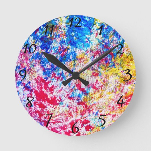Paint Clock Runde Wanduhr (Vorderseite)