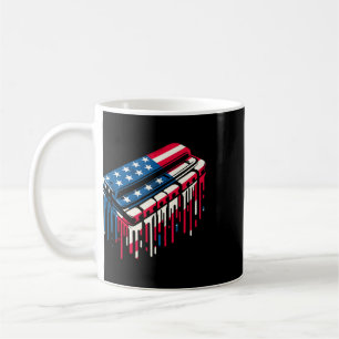 Paint Drip Harmonika Amerikanische USA-Flagge 4. J Kaffeetasse