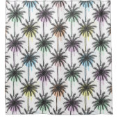 Paint Drop Palm Tree Muster Duschvorhang (Vorderseite)