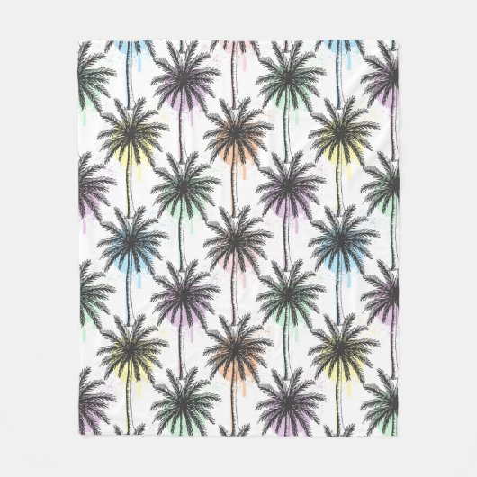 Paint Drop Palm Tree Muster Fleecedecke (Vorderseite)