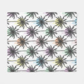 Paint Drop Palm Tree Muster Fleecedecke (Vorderseite (Horizontal))