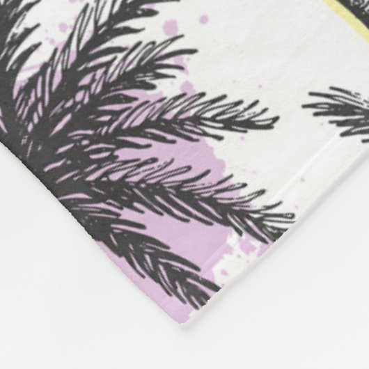 Paint Drop Palm Tree Muster Fleecedecke (Ecke)