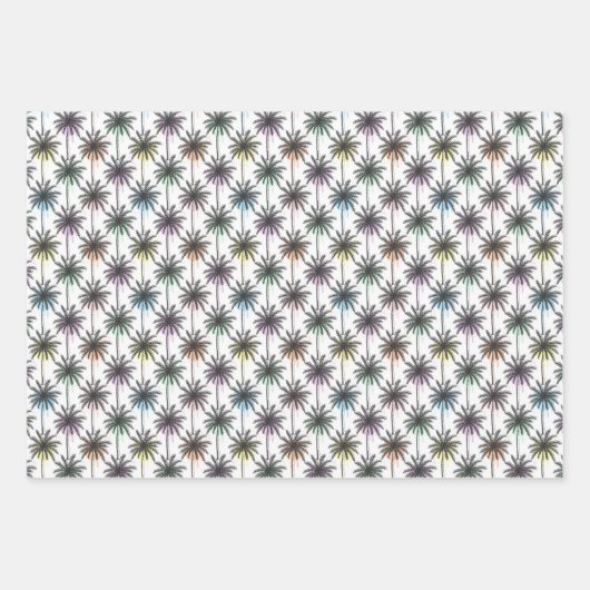 Paint Drop Palm Tree Muster Geschenkpapier Set (Vorderseite 2)