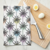 Paint Drop Palm Tree Muster Geschirrtuch (Viertel Falte)