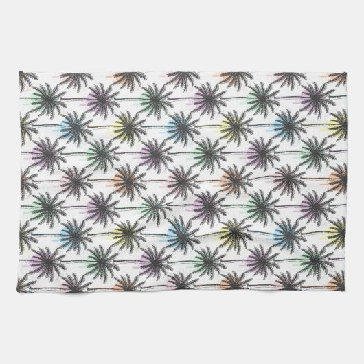 Paint Drop Palm Tree Muster Geschirrtuch (Horizontal)