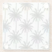 Paint Drop Palm Tree Muster Glasuntersetzer (Rückseite)