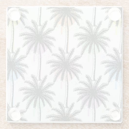 Paint Drop Palm Tree Muster Glasuntersetzer (Rückseite)