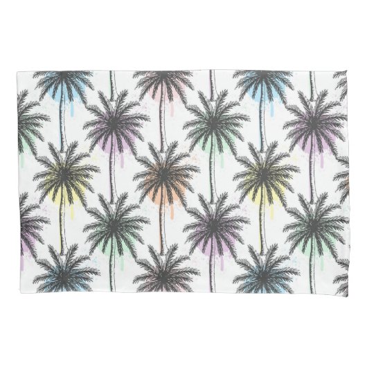 Paint Drop Palm Tree Muster Kissenbezug (Vorderseite-Links)