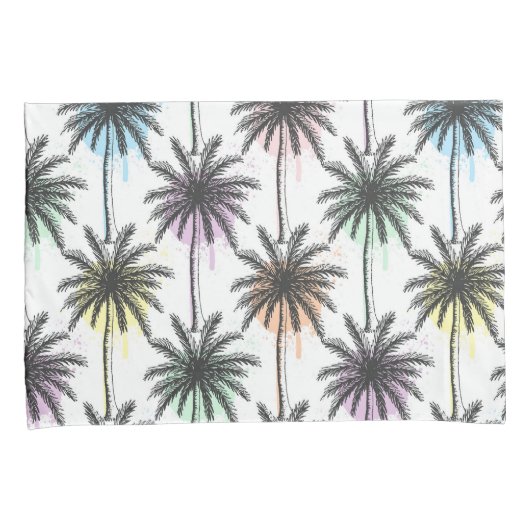 Paint Drop Palm Tree Muster Kissenbezug (Vorderseite-Rechts)
