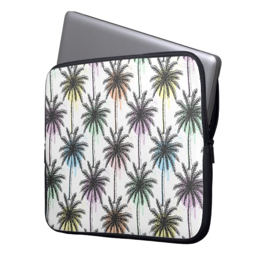 Paint Drop Palm Tree Muster Laptopschutzhülle (Vorderseite Links)