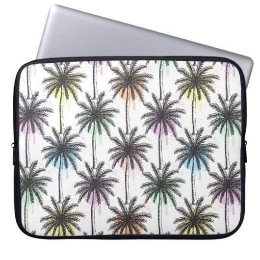 Paint Drop Palm Tree Muster Laptopschutzhülle (Vorderseite)