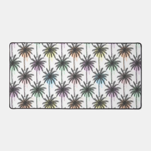 Paint Drop Palm Tree Muster Schreibtischunterlage (Vorderseite)