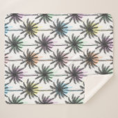 Paint Drop Palm Tree Muster Sherpadecke (Vorderseite (Horizontal))