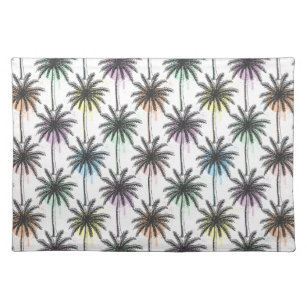 Paint Drop Palm Tree Muster Stofftischset
