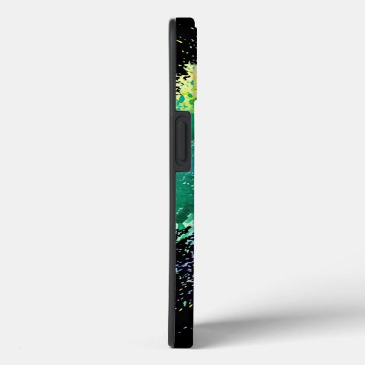 Paint Explosion auf schwarz Case-Mate iPhone Hülle (Rückseite / Rechts)