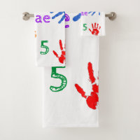 Paint Handdrucke Geburtstag mit Personalisiertem N