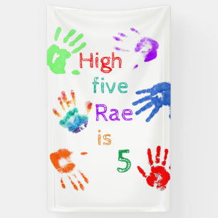 Paint Handdrucke Geburtstag mit Personalisiertem N Banner