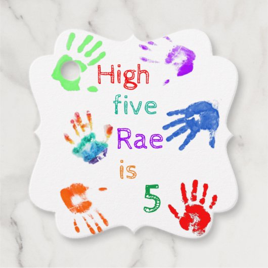 Paint Handdrucke Geburtstag mit Personalisiertem N Geschenkanhänger (Vorderseite)