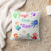 Paint Handdrucke Geburtstag mit Personalisiertem N Kissen (Decke)