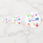 Paint Handdrucke Geburtstag mit Personalisiertem N Konfetti (Rückseiten)