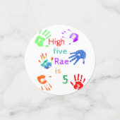 Paint Handdrucke Geburtstag mit Personalisiertem N Konfetti (Klein Vorderseite)