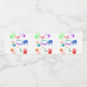 Paint Handdrucke Geburtstag mit Personalisiertem N Wasserflaschenetikett (Einzelnes Label)