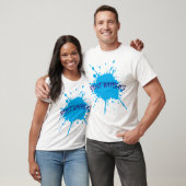 Paint Happens Bold Blue Paint Spritzer T-Shirt (Unisex)