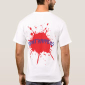 Paint Happens Bold Redish Paint Spritzer T-Shirt (Rückseite)