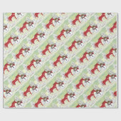 Paint Horse Baby Snowman im Schnee Weihnachten Geschenkpapier (Flach)