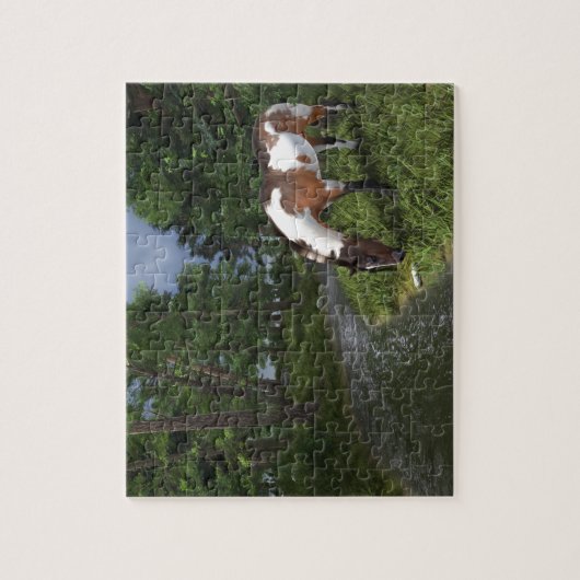 Paint Horse by Forest Stream Puzzle (Vertikal)