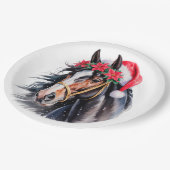 Paint Horse Christmas Paper Plate Pappteller (Schrägansicht)