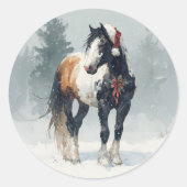 Paint Horse Christmas Sticker (Vorderseite)