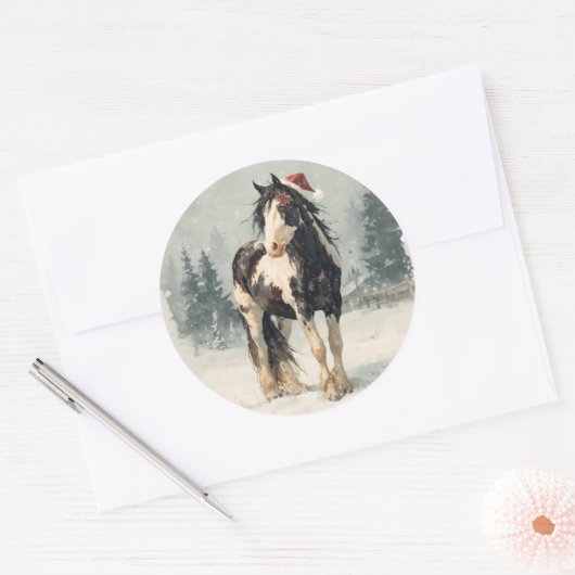 Paint Horse Christmas Sticker (Umschlag)
