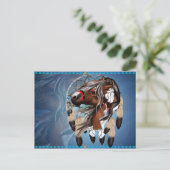 Paint Horse Dreamcatcher Postcard Postkarte (Stehend Vorderseite)