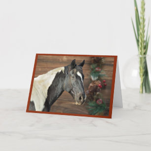 Paint Horse Frohe Weihnachtskarte Dankeskarte