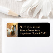 Paint Horse Gold Rücksendeadressen-Aufkleber (Insitu)