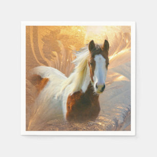 Paint Horse Gold Standard Cocktail Napkin Serviette