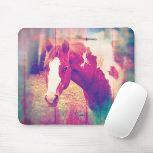 Paint Horse Grunge Mousepad (Mit Mouse)