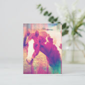 Paint Horse Grunge Postkarte (Stehend Vorderseite)