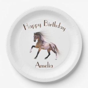 Paint Horse Happy Birthday Custom Paper Teller
