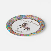 Paint Horse Happy Birthday Custom Paper Teller (Schrägansicht)